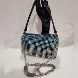 Madison West Rhinestone Chain Crossbody Purse